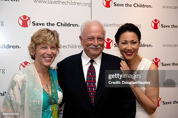 Save The Children COO Carolyn Miles, CEO and President of Save the Children Charles McCormack and Ann Curry of NBC's Today Show attend the Save the...