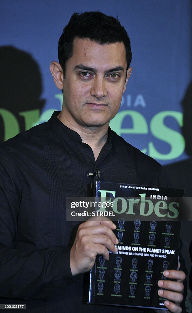 Indian Bollywood actor Aamir Khan unveil