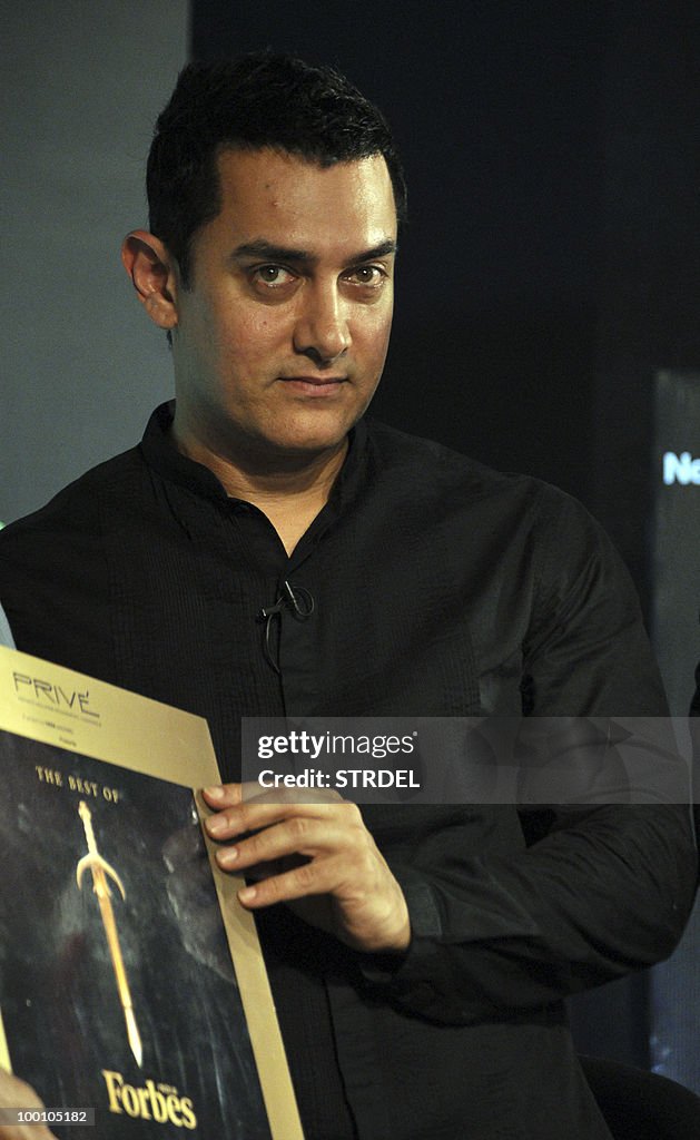 Indian Bollywood actor Aamir Khan unveil