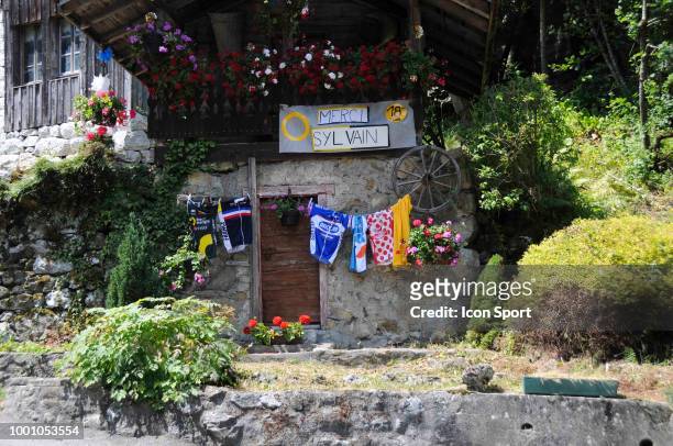 Tribute to Sylvain Chavanel at Plateau des Glieres during the 105th Tour de France 2018, Stage 10 a 158,5km stage from Annecy to Le Grand-Bornand on...