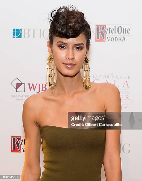 Jaslene Gonzalez, winner of America's Next Top Model cycle 8 attends the Dream Big gala to raise awareness for the fight against canvan disease in...