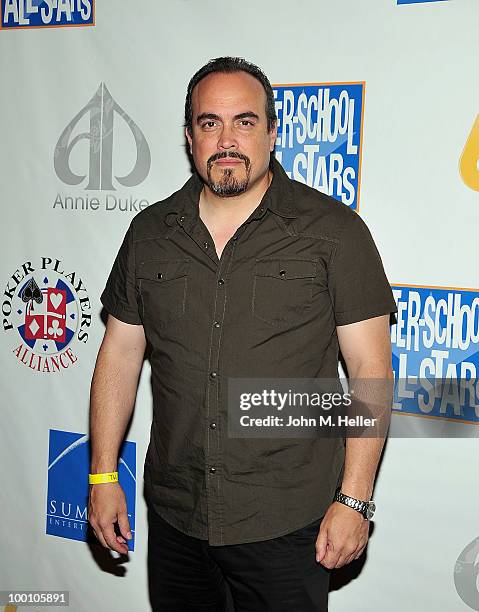 Actor David Zayas attends poker pro Annie Duke's poker tournament to benefit After-School All Stars at the Commerce Casino on May 20, 2010 in...