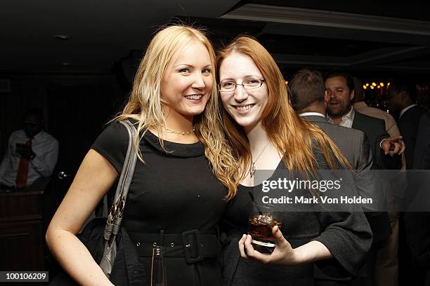 Erica Hess and Elizabeth McNiernui attend A.C.E.'s Young Professionals Cocktail Reception at RdV Lounge on May 20, 2010 in New York, New York.