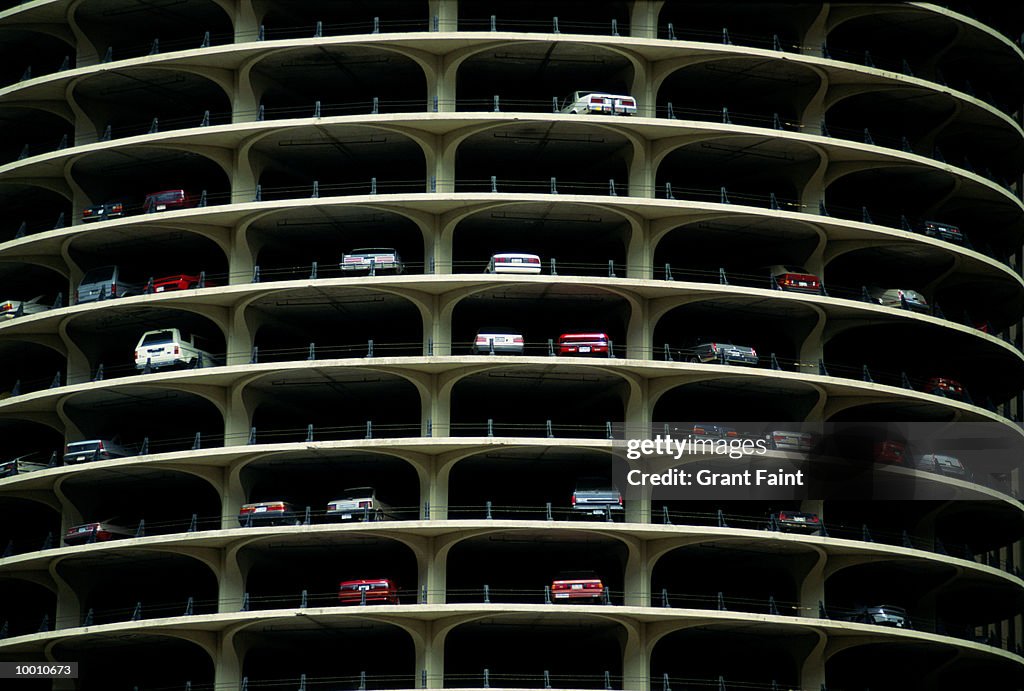 CARS IN MULTILEVEL GARAGE IN CHICAGO