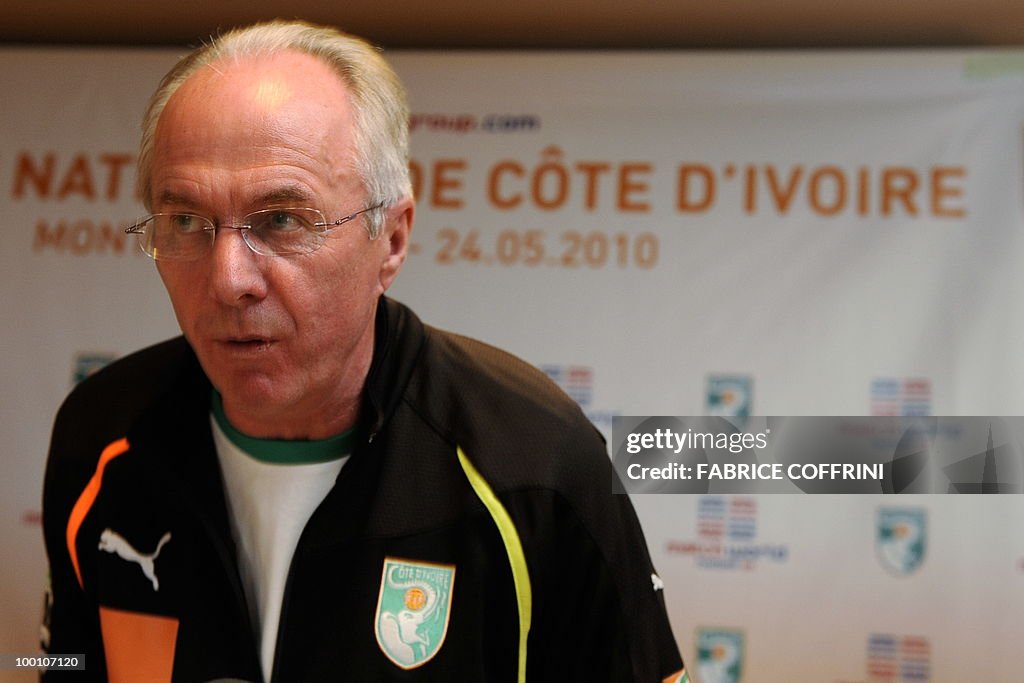 Ivory Coast team coach Sven-Goran Erikss