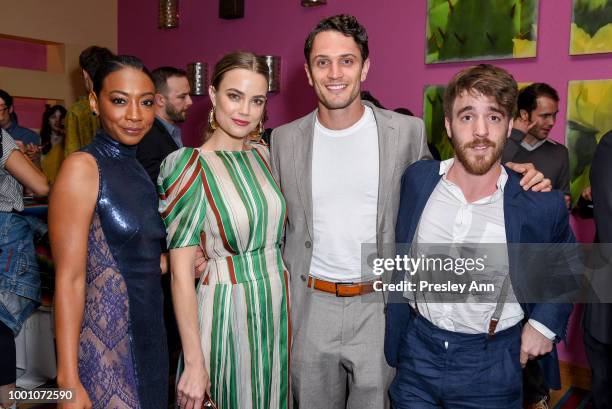 Betty Gabriel, Rebecca Rittenhouse, Colin Woodell and Connor Del Rio attend Premiere Of Blumhouse Productions And Universal Pictures' "Unfriended:...