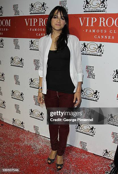 Actress Michelle Rodriguez attends the Artists for Peace and Justice Fundraiser at the VIP Room, Palm Beach during the 63rd Annual International...