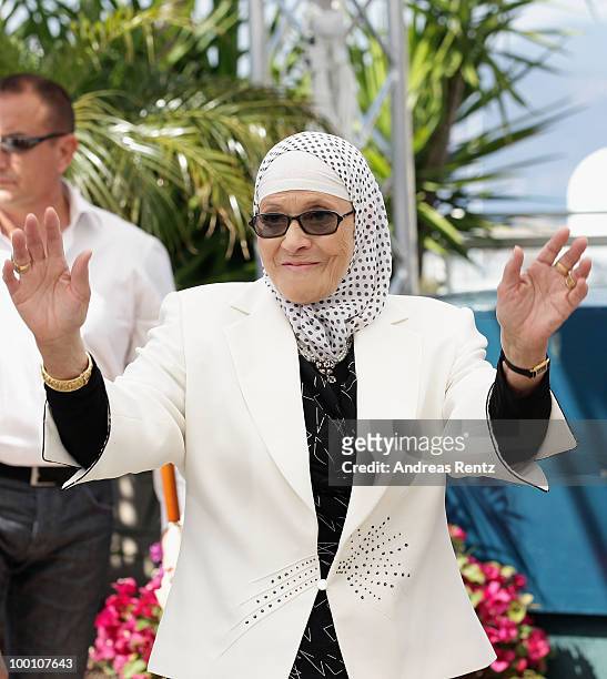 Chafia Boudraa attends the 'Outside Of The Law' Photocall at the Palais des Festivals during the 63rd Annual Cannes Film Festival on May 21, 2010 in...