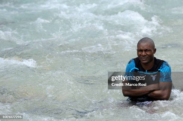 Joseph MInala of SS Lazio during the SS Lazio pre-season training camp on July 18, 2018 in Auronzo di Cadore nearBelluno, Italy.