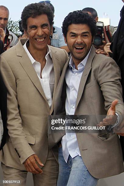 French director Rachid Bouchareb and French actor Jamel Debbouze pose during the photocall of "Hors La Loi" presented in competition at the 63rd...