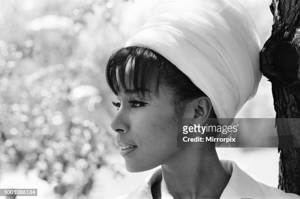 Diahann Carroll, American Singer and Actress, photo-call at Victoria Embankment Gardens, London, Sunday 3rd May 1964. Diahann Carroll is in the UK to...