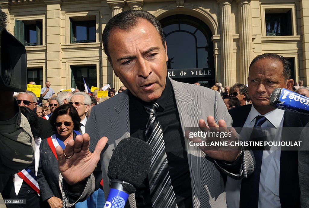 French deputy Lionnel Luca speaks to the
