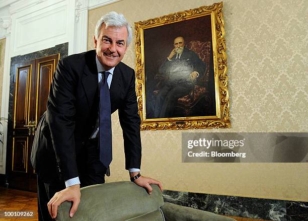 Alessandro Profumo, chief executive officer of UniCredit SpA, poses in the bank's headquarters in Milan, Italy, on Friday, May 21, 2010. Profumo said...