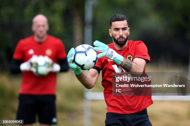 Rui Patricio training at Sir Jack Hayward Training Ground on July 18, 2018 in Wolverhampton, England.