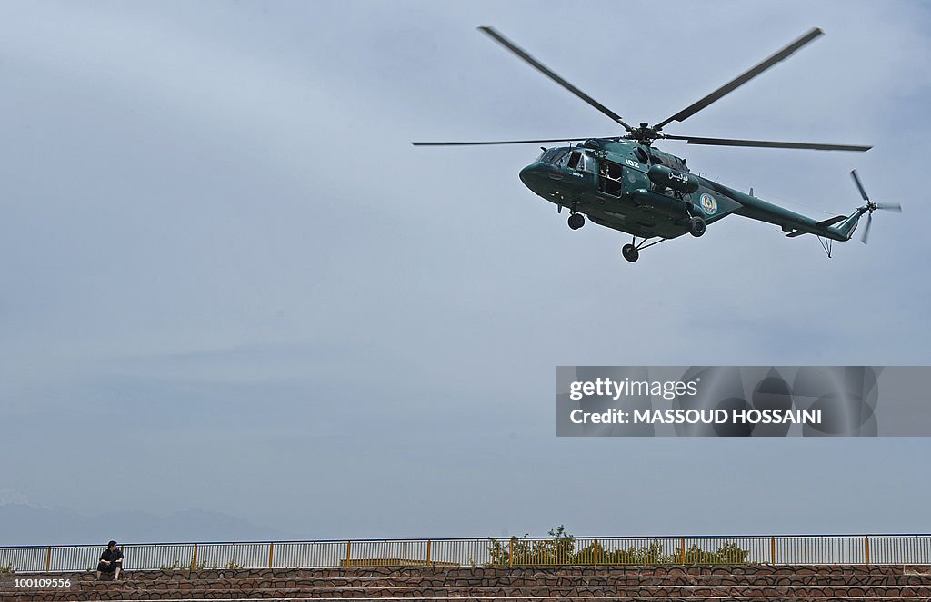 An Afghan National Police (ANP) helicopt