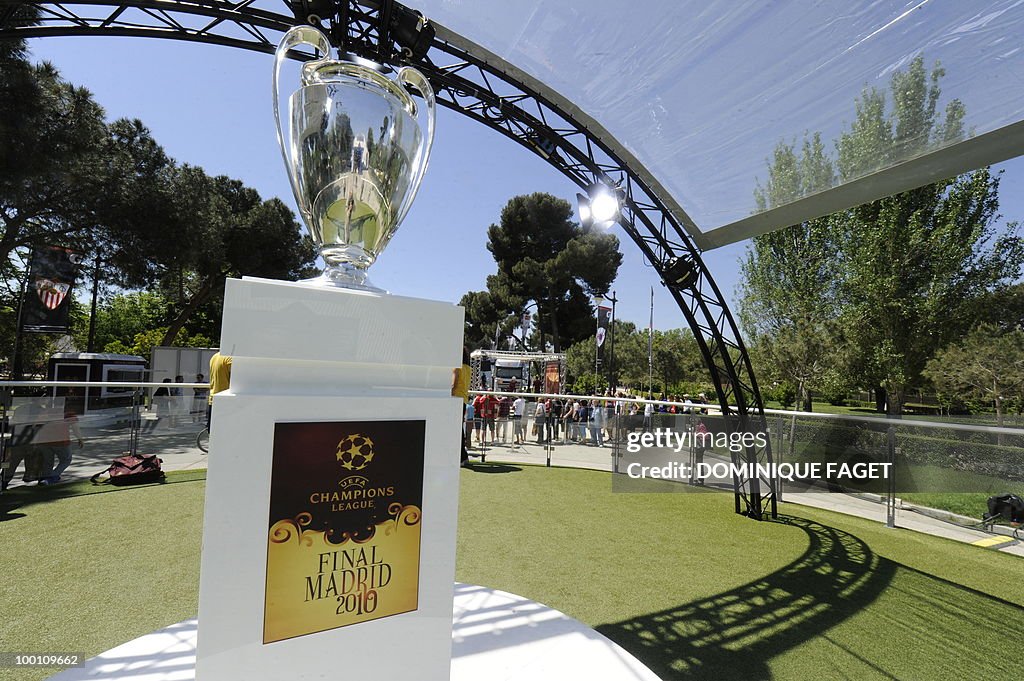 View of the UEFA Champions League Cup on
