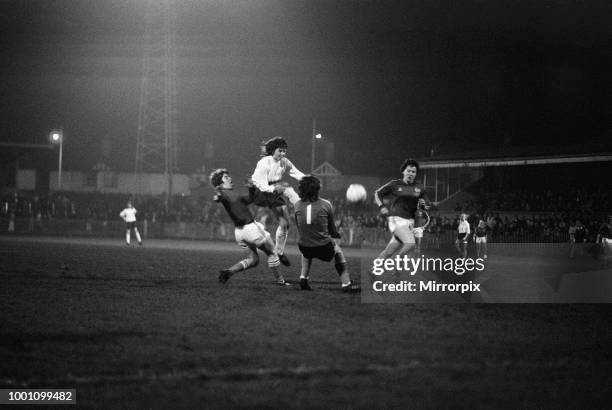 Women's International Football, England v France match. Final score 2- 0 to England, 7th November 1974.