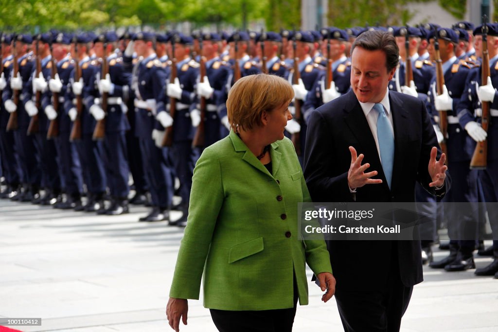 Merkel Meets With British Prime Minister David Cameron