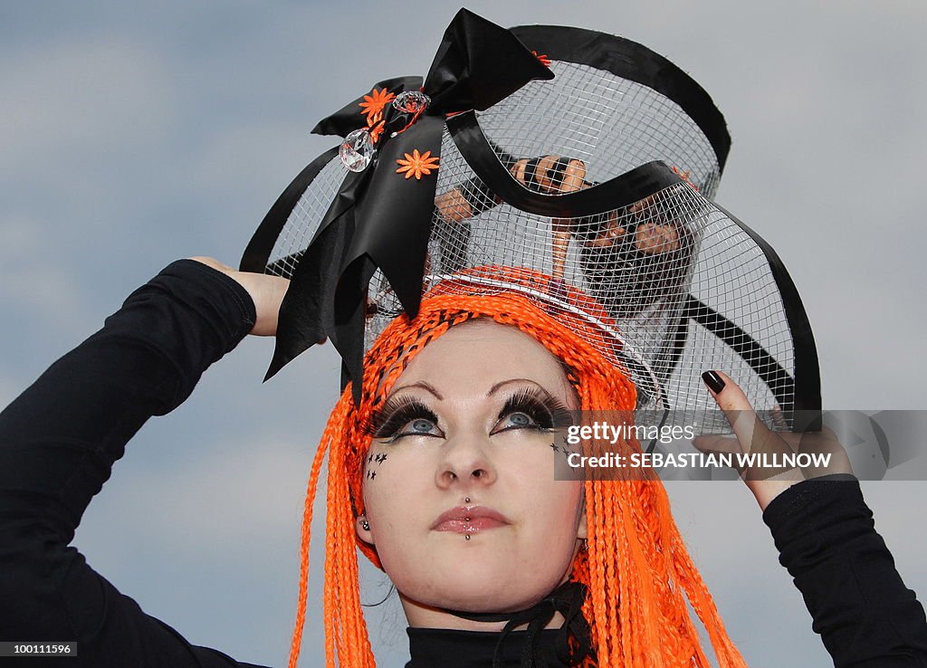 A participant in an annual Wave-Gothic f