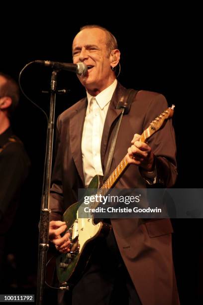 Francis Rossi performs on stage during his first solo tour without Status Quo at Her Majesty's Theatre on May 16, 2010 in London, England.