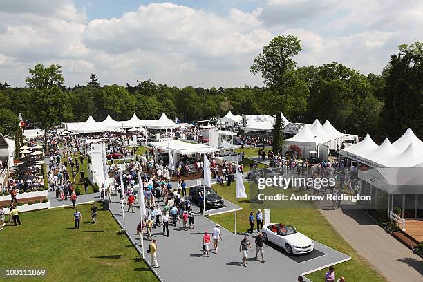General view of the tented village during the second round of the BMW PGA Championship on the West Course at Wentworth on May 21, 2010 in Virginia...