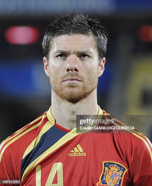 Spanish Xabi Alonso poses before the FIFA Confederations Cup football match New Zealand vs Spain on June 14, 2009 at the Royal Bakofeng Stadium in...