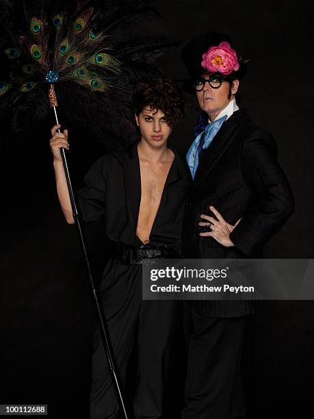 Model poses for the studio photo session at the 9th Annual "Tulips & Pansies: A Headdress Affair" at Gotham Hall on May 20, 2010 in New York City.