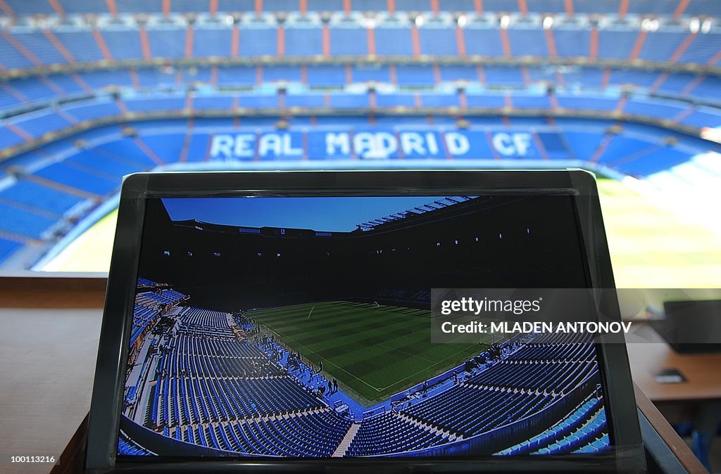 A television screen is pictured at the m