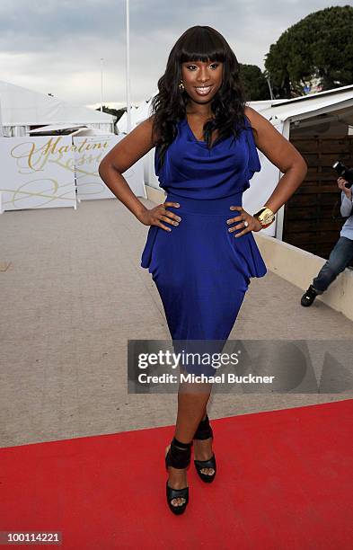 Singer/actress Jennifer Hudson attends the Winnie Cocktail Party at Terrazza Martini during the 63rd Annual Cannes Film Festival on May 16, 2010 in...