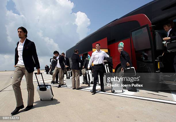 Sami Khedira of Germany is pictured at the departure at the airport on May 21, 2010 in Palermo, Italy.