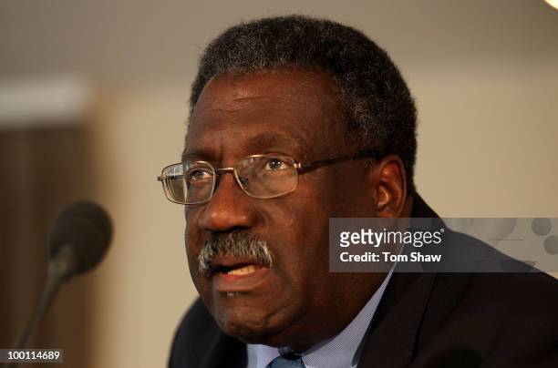 Clive Lloyd a member of the ICC Cricket Committee speaks during a press conference at at Lords on May 21, 2010 in London, England.