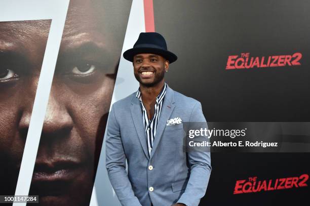 Larenz Tate attends the premiere of Columbia Pictures' "Equalizer 2" at the TCL Chinese Theatre on July 17, 2018 in Hollywood, California.