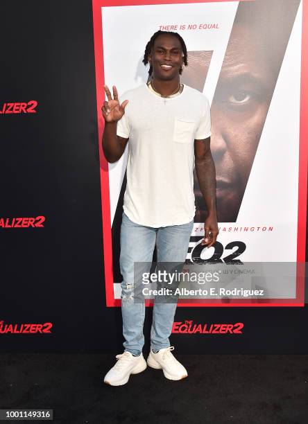 Julio Jones attends the premiere of Columbia Pictures' "Equalizer 2" at the TCL Chinese Theatre on July 17, 2018 in Hollywood, California.