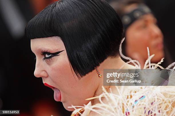 Singer Beth Ditto attends the 'Outside Of The Law' Premiere at the Palais des Festivals during the 63rd Annual Cannes Film Festival on May 21, 2010...