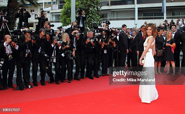 Cheryl Cole attends the 'Outside the Law' Premiere at the Palais des Festivals during the 63rd Annual International Cannes Film Festival on May 21,...