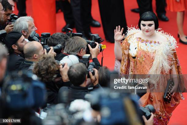 Singer Beth Ditto attends the 'Outside Of The Law' Premiere at the Palais des Festivals during the 63rd Annual Cannes Film Festival on May 21, 2010...