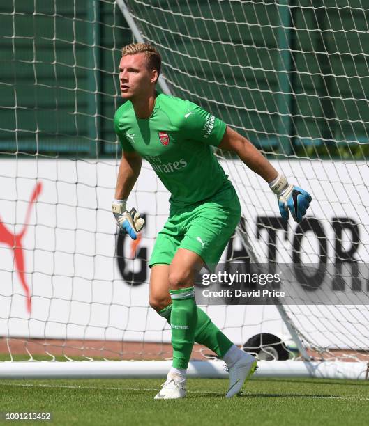 Bernd Leno of Arsenal during the match between Arsenal XI and Crawley Town XI at London Colney on July 18, 2018 in St Albans, England.