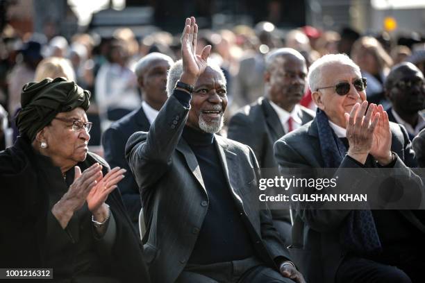 Liberian politician Ellen Johnson Sirleaf , former secretary-general of the United Nations Kofi Annan, former Algerian United Nations politician...