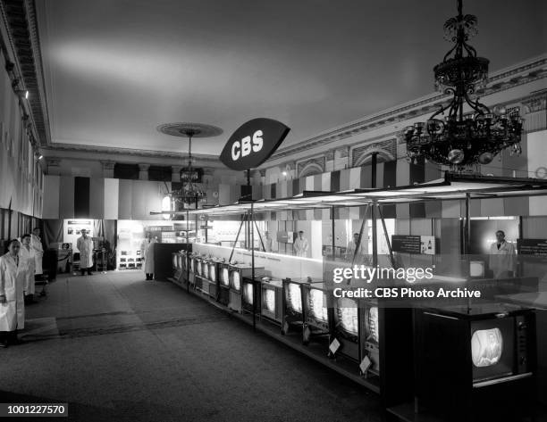 National convention and banquet at the Waldorf Astoria Hotel, New York, NY. CBS Columbia products shown in display booths and exhibits. This in...