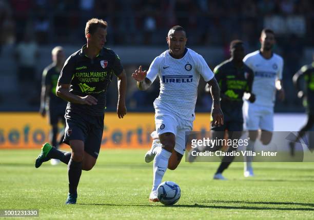 Radja Nainggolan of FC Internazionale in action during the pre-season frineldy match between FC Sion and FC Internazionale at Estadio Tourbillon on...