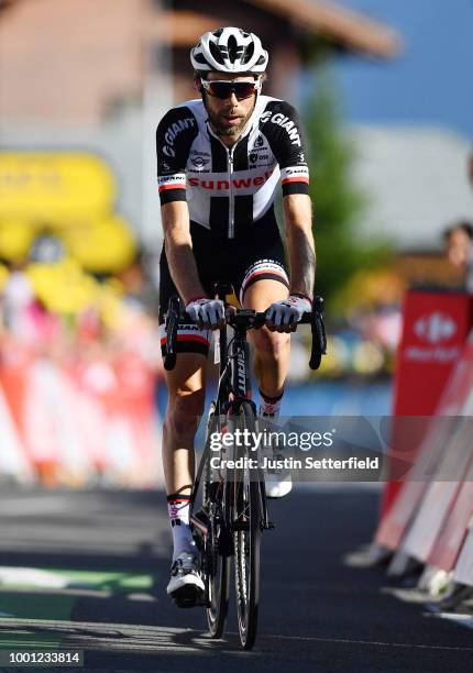 Arrival / Laurens Ten Dam of The Netherlands and Team Sunweb / during the 105th Tour de France 2018, Stage 11 a 108,5km stage from Albertville to La...