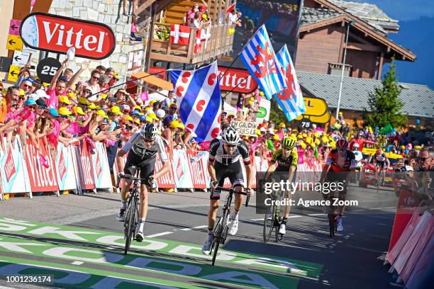 Christopher Froome of team SKY, Tom Dumoulin of Team Giant-Alpecin during the stage 11 of the Tour de France 2018 on July 18, 2018 in Albertville,...
