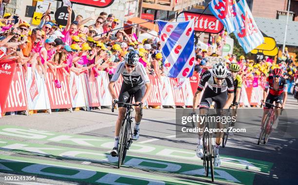 Christopher Froome of team SKY, Tom Dumoulin of Team SUNWEB during the stage 11 of the Tour de France 2018 on July 18, 2018 in Albertville, France.