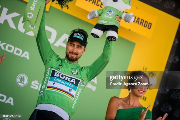 Peter Sagan of team BORA with the green jersey during the stage 11 of the Tour de France 2018 on July 18, 2018 in Albertville, France.