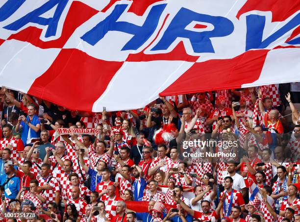 France v Croatia - FIFA World Cup Russia 2018 Final Croatia supporters at Luzhniki Stadium in Russia on July 15, 2018.