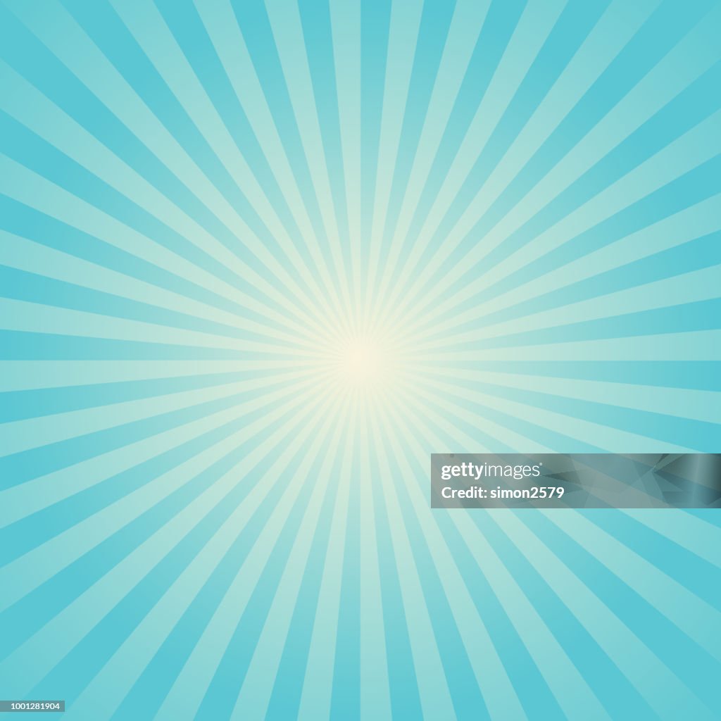 Turkooise kleur ruimte starburst achtergrond