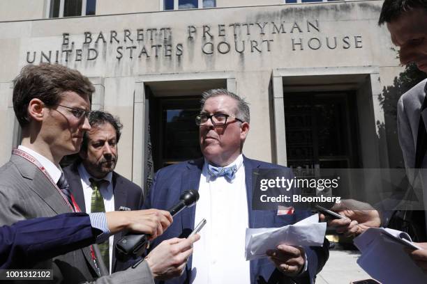 Robert Driscoll, lawyer for Russian national Mariia Butina, speaks to members of the media outside the federal court after a detention hearing in...