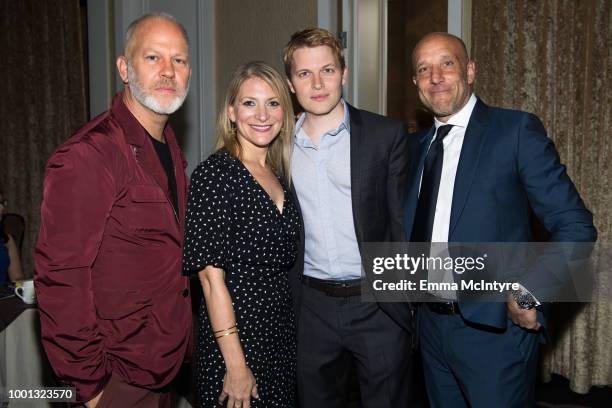 Director/producer/writer Ryan Murphy, HRTS CEO Melissa Grego, journalist Ronan Farrow, and Marc Korman attend 'HRTS presents: A conversation with...