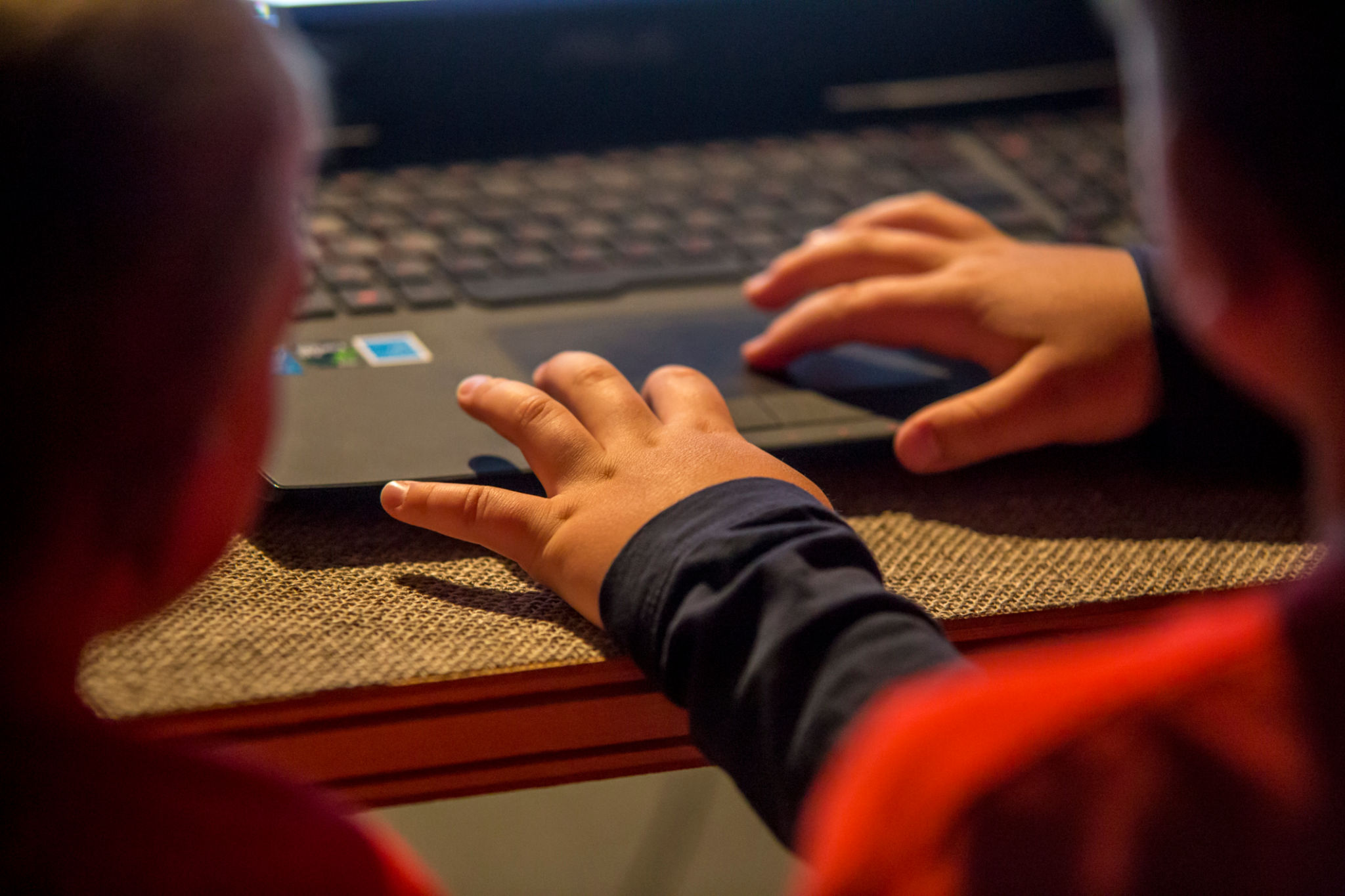 children hands with digital devices children hands with digital devices