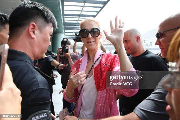 Celine Dion Arrives In Taipei Photos and Premium High Res Pictures